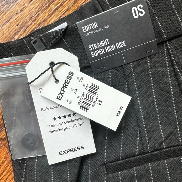 Express dress pants, straight super high rise, 0 short - Picture 2 of 2